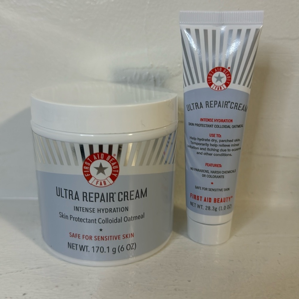 New First Aid Beauty ultra repair cream 6 oz & 1oz containers